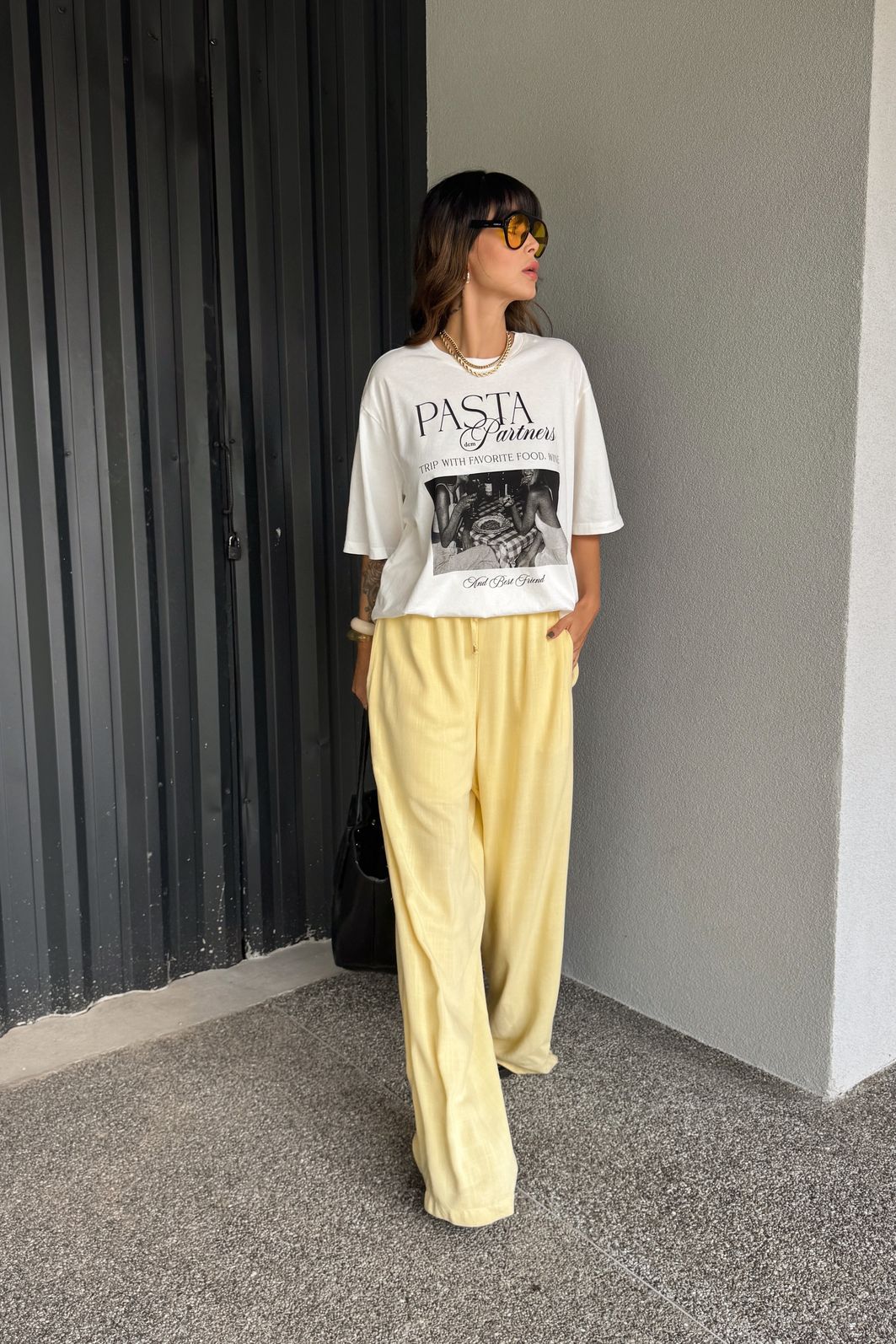 T-SHIRT OVERSIZED PASTA PARTNERS OFF WHITE T-SHIRT OVERSIZED PASTA PARTNERS OFF WHITE