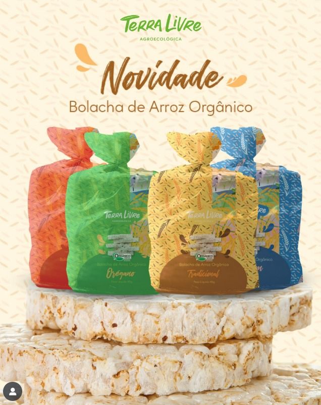 Bolacha de Arroz Terra Livre Orgânico Gergelim 95g