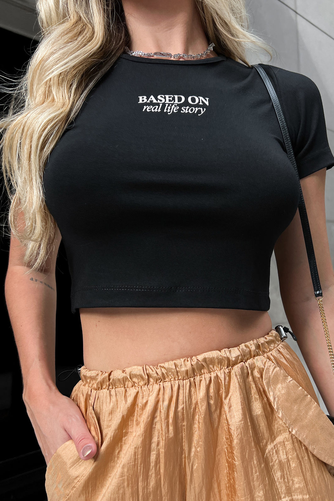 Cropped Real Story Viscolycra Preto Cropped Real Story Viscolycra Preto