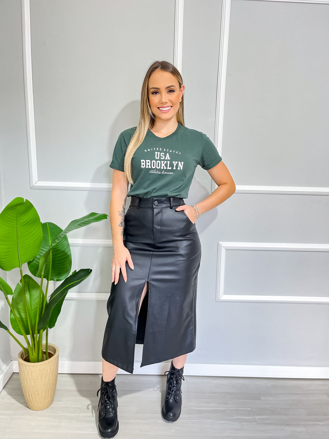 Tshirt Premium - Brooklyn - Verde Floresta Tshirt Premium - Brooklyn - Verde Floresta