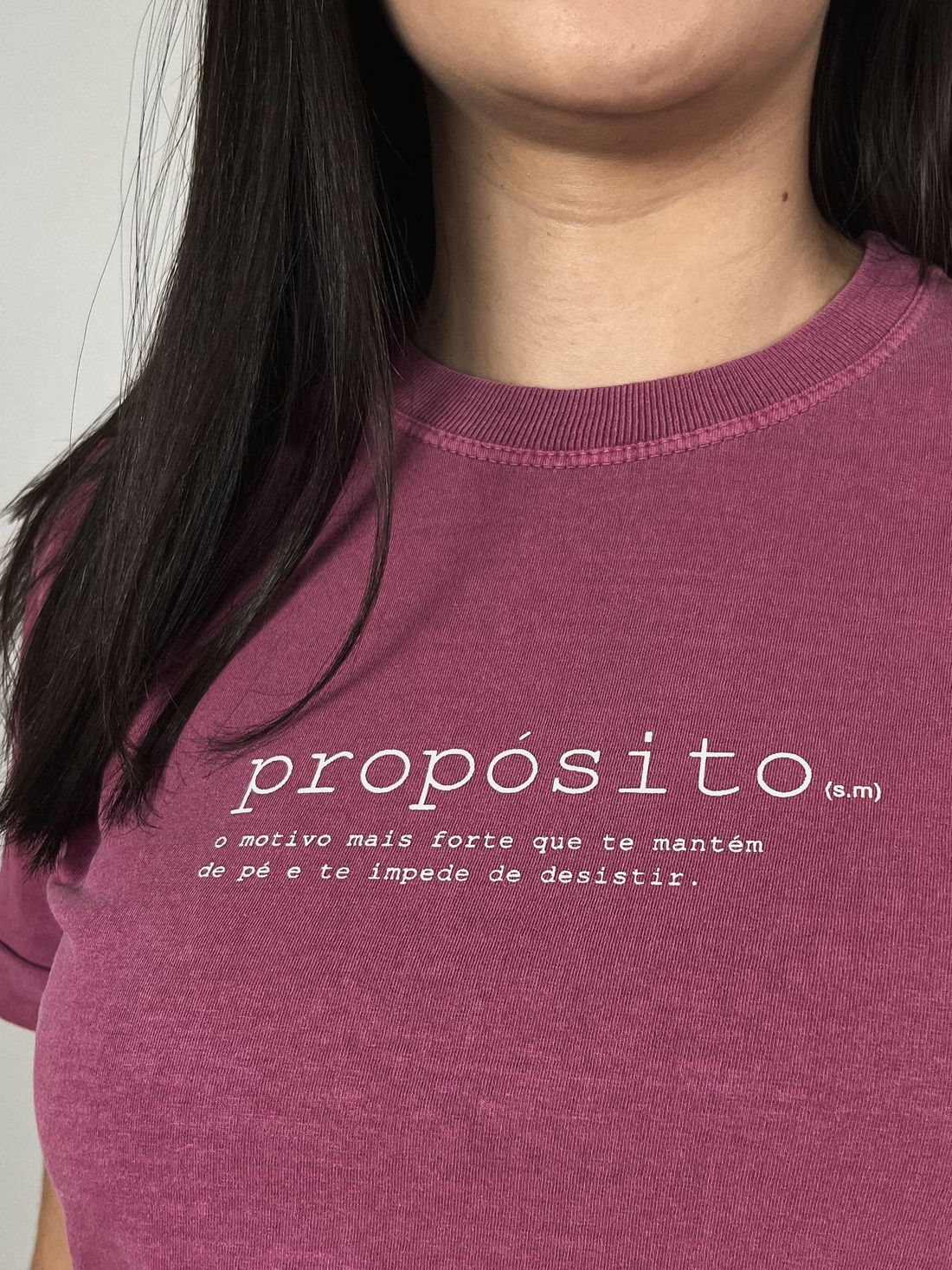 Tshirt Premium - Propósito - Vinho Estonado Tshirt Premium - Propósito - Vinho Estonado