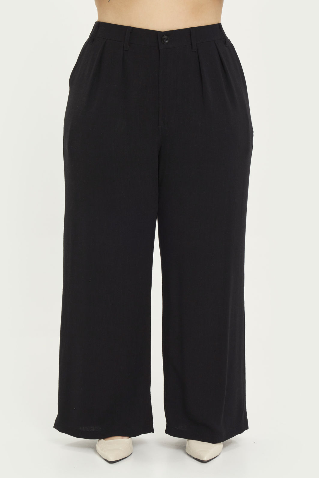 Calça Alfaiataria Linho Donatella Preto Calça Alfaiataria Linho Donatella Preto