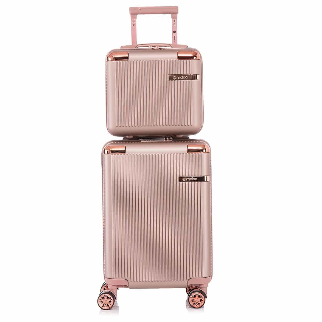 Conjunto de Mala Pequena de Bordo 10kg e Frasqueira Croacia Maloa Rose