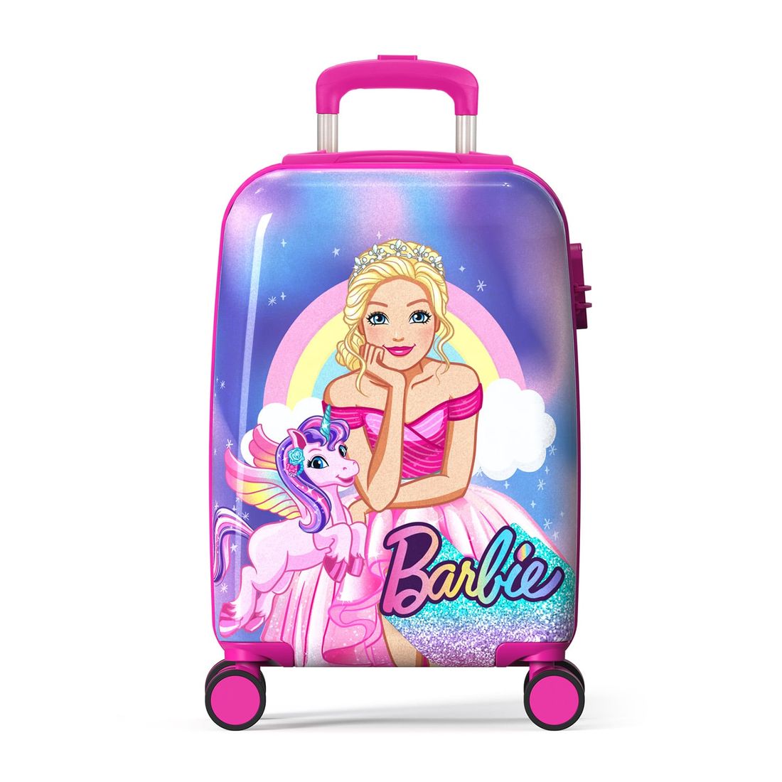 Conjunto de Mala de Bordo 10 kg e Mochila Infantil Barbie Violeta Conjunto de Mala de Bordo 10 kg e Mochila Infantil Barbie Violeta