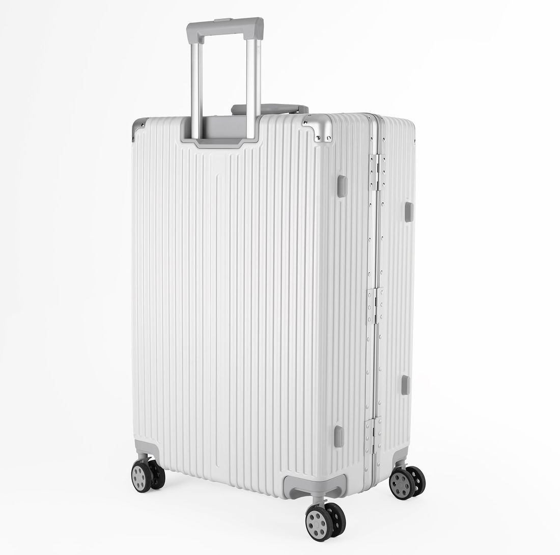 Mala de Viagem Grande 32kg Policarbonato ABS Noruega Maloa Branco