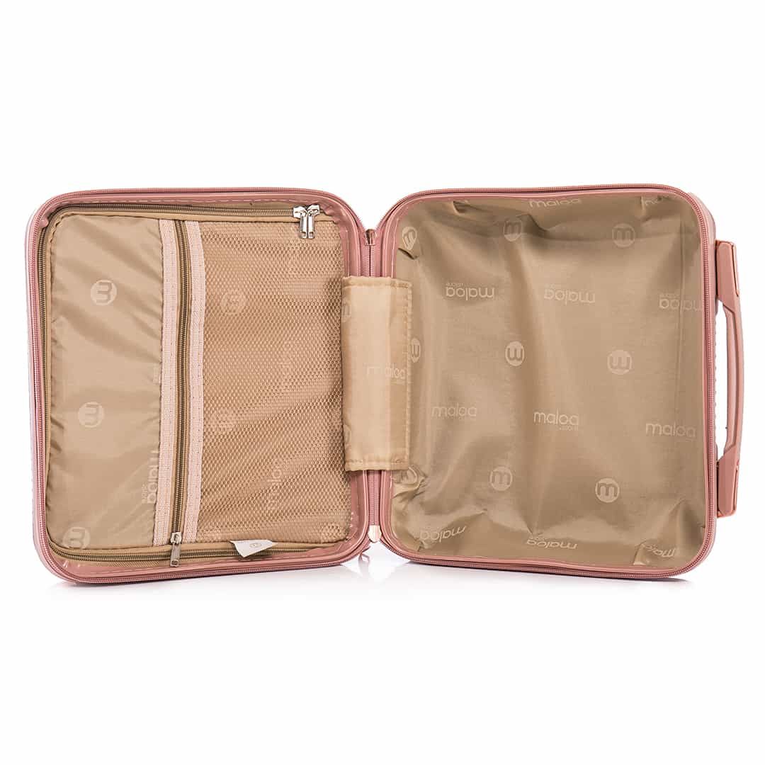 Conjunto de Mala Pequena de Bordo 10kg e Frasqueira Croacia Maloa Rose