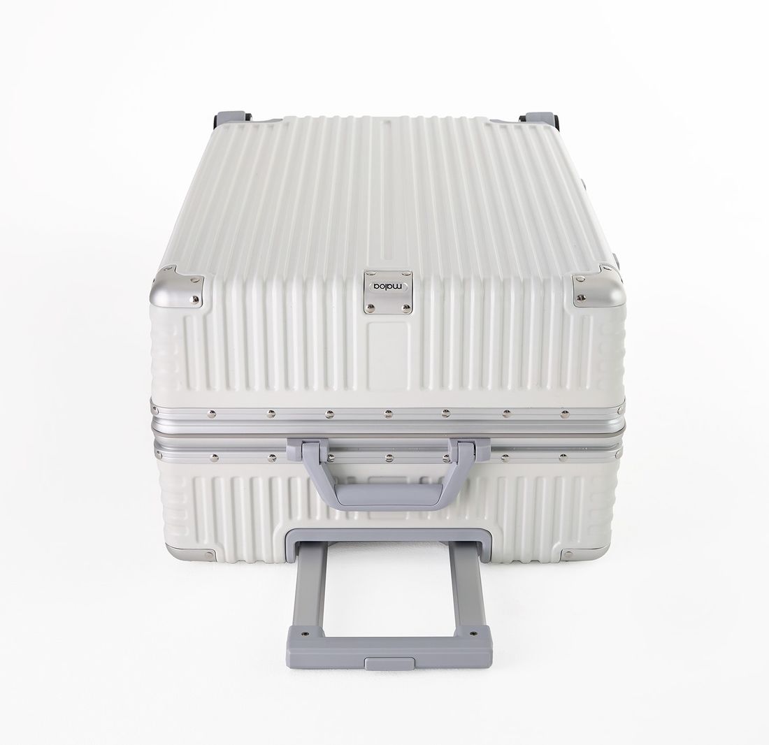 Mala de Viagem Grande 32kg Policarbonato ABS Noruega Maloa Branco