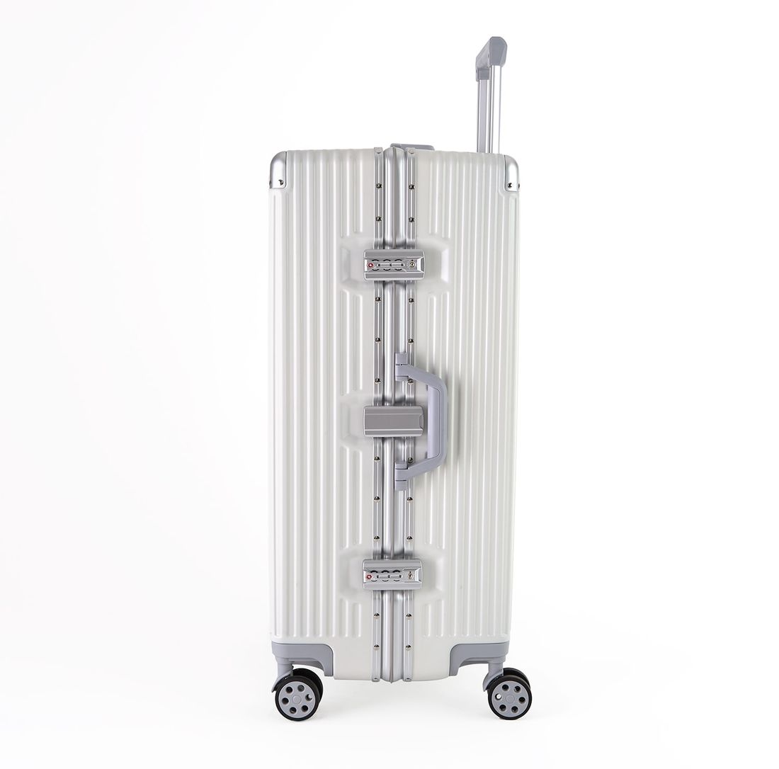 Mala de Viagem Grande 32kg Policarbonato ABS Noruega Maloa Branco