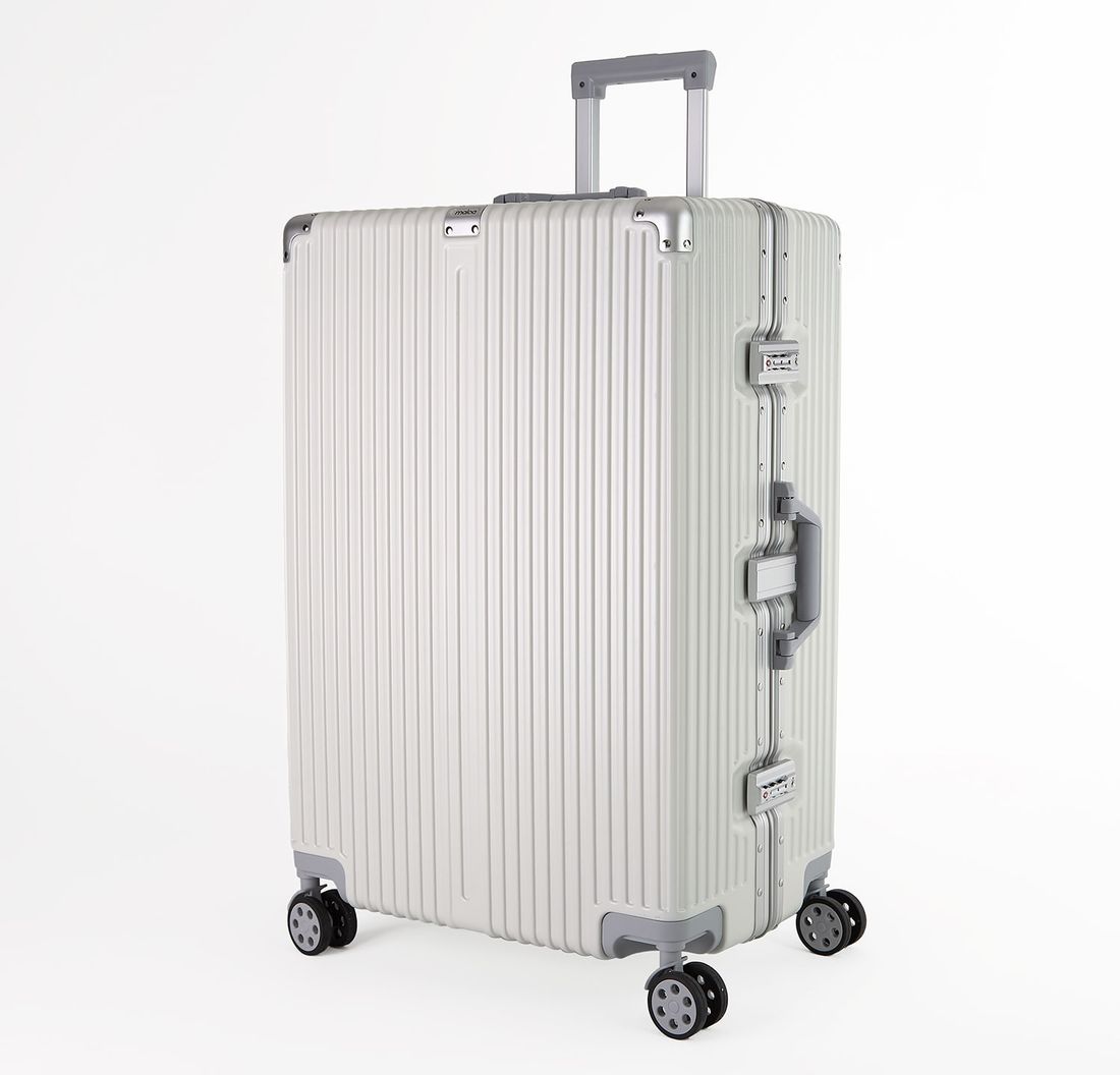 Mala de Viagem Grande 32kg Policarbonato ABS Noruega Maloa Branco