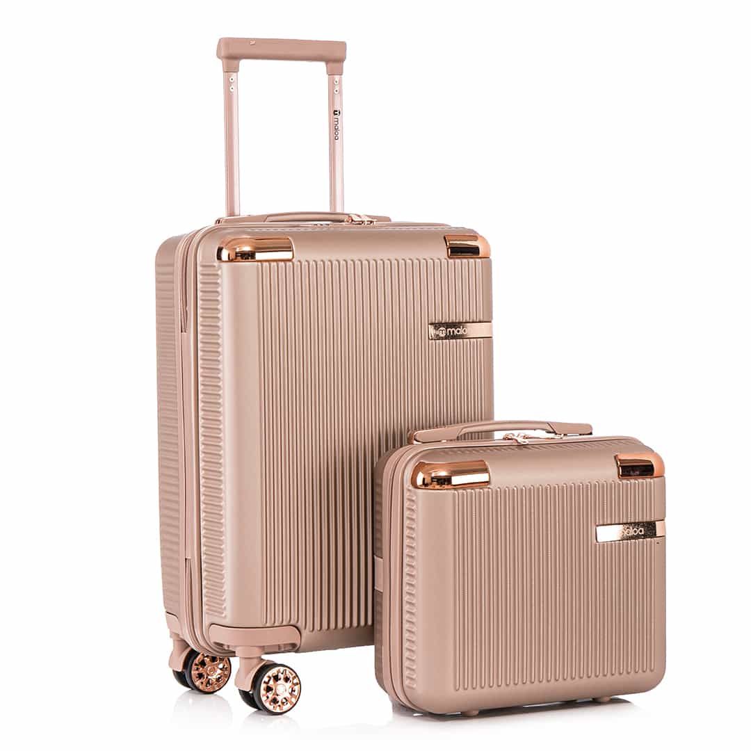 Conjunto de Mala Pequena de Bordo 10kg e Frasqueira Croacia Maloa Rose