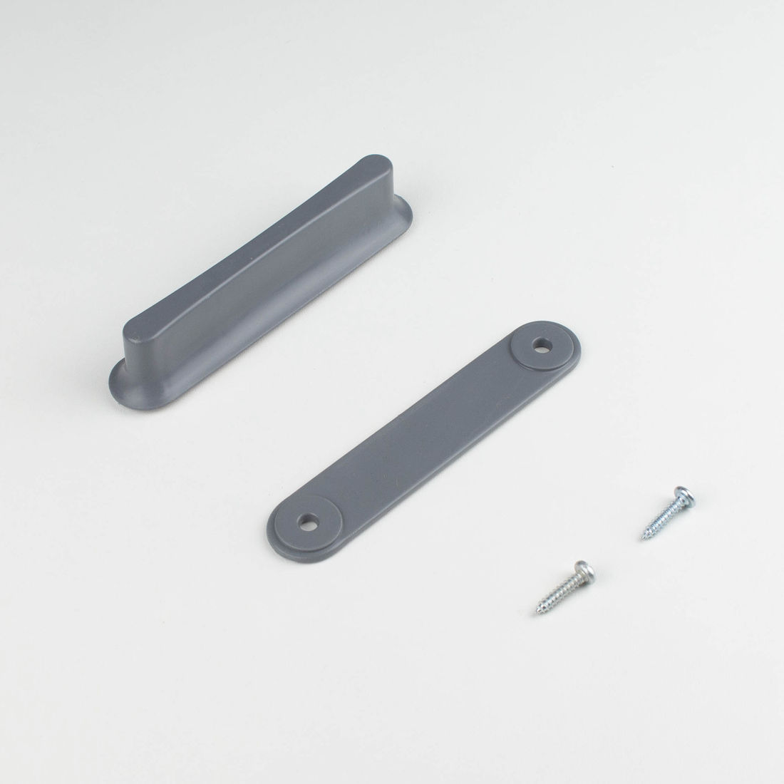 PUXADOR PLASTICO P/ TAMPA VIDRO CURVA CONGELADOR CINZA - INFERIOR