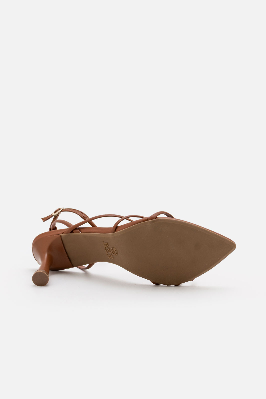 Sandália com Tiras Finas e Salto Taça Caramelo Sandália com Tiras Finas e Salto Taça Caramelo