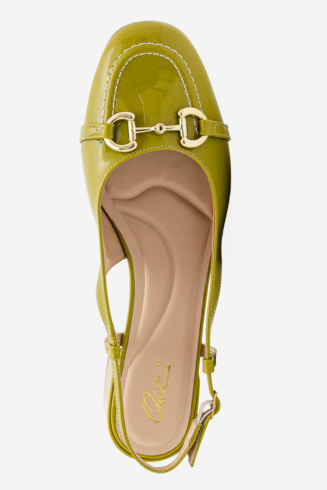 Chanel com Enfeite e Salto Bloco Verde Chanel com Enfeite e Salto Bloco Verde