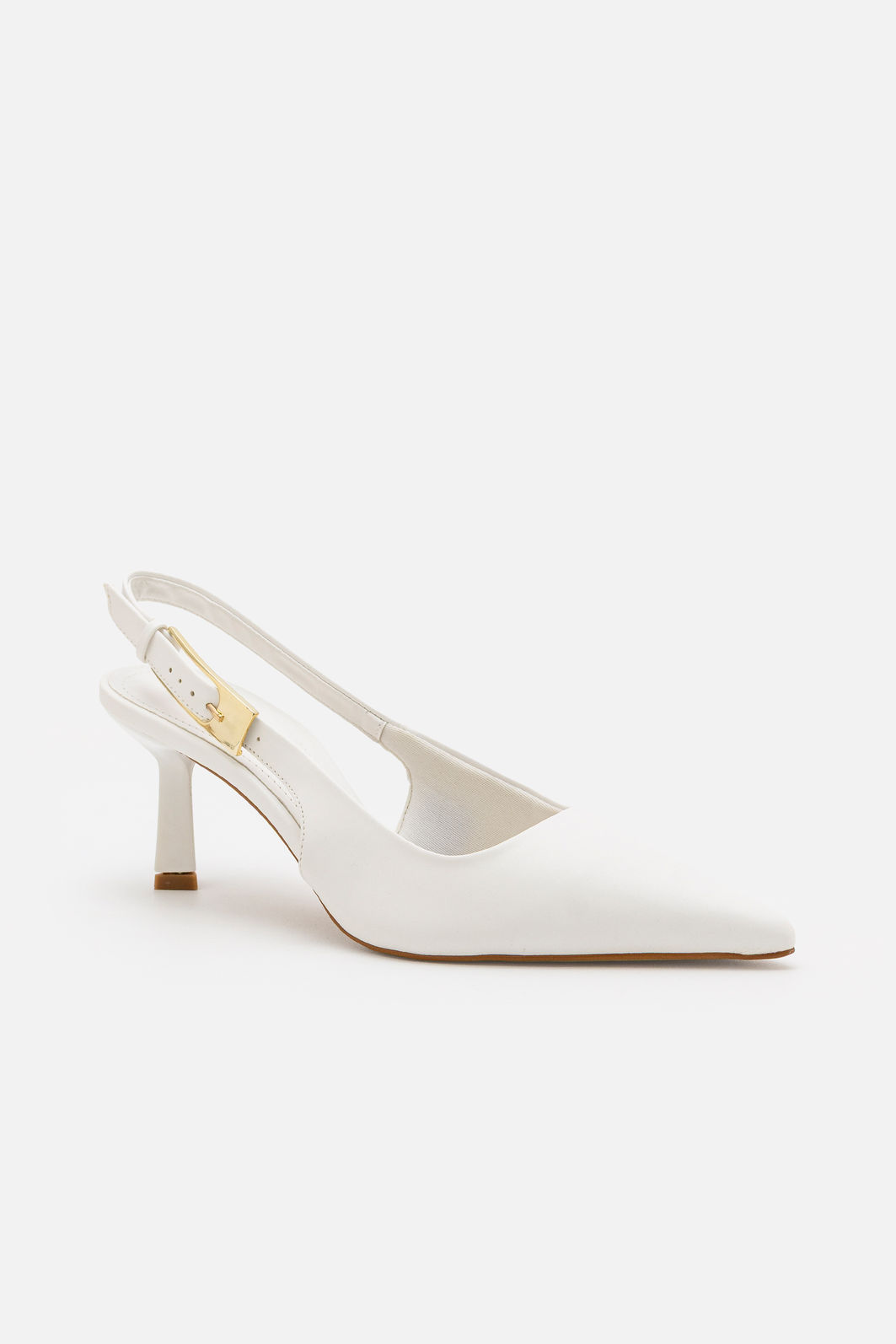 Chanel com Fivela e Salto Geométrico Branco Chanel com Fivela e Salto Geométrico Branco