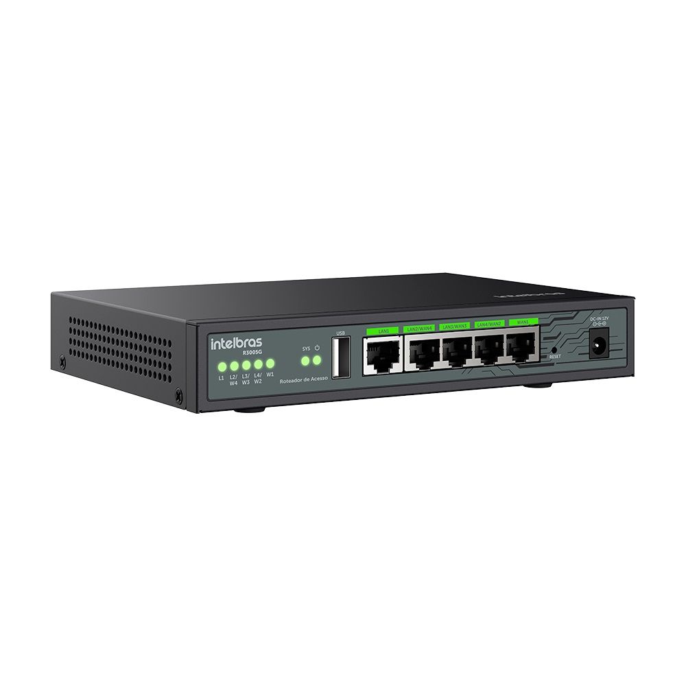 Roteador de Acesso 5 Portas Gigabit Ethernet - R3005G Roteador de Acesso 5 Portas Gigabit Ethernet - R3005G
