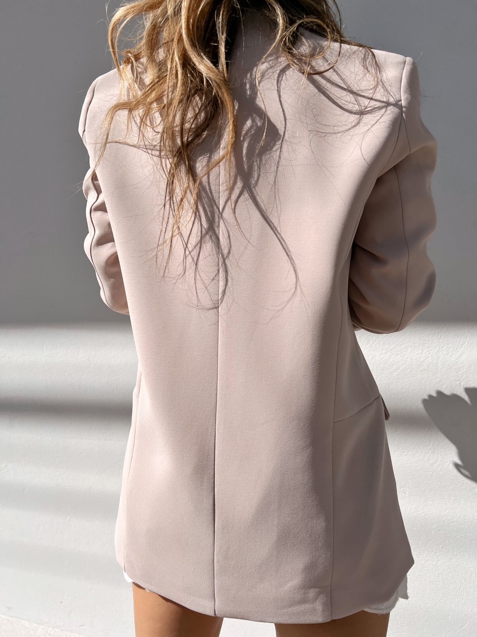 Blazer Alfaiataria Forrado Lilian Manga 7/8 Hummus