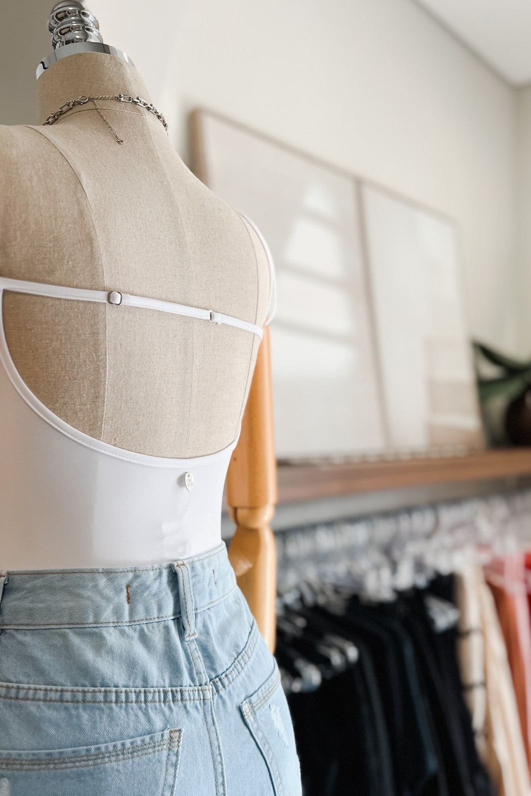 Blusa Feminina de Corda Branca Emília - Mini Moni