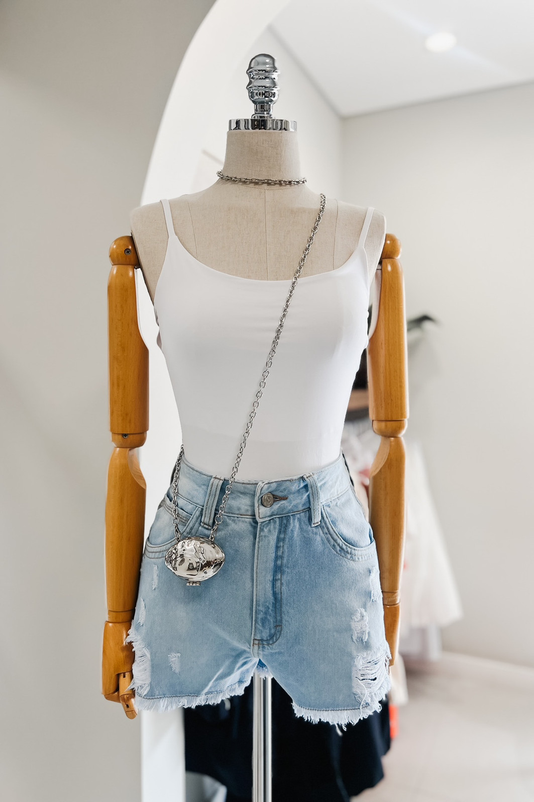 Blusa Feminina de Corda Branca Emília - Mini Moni