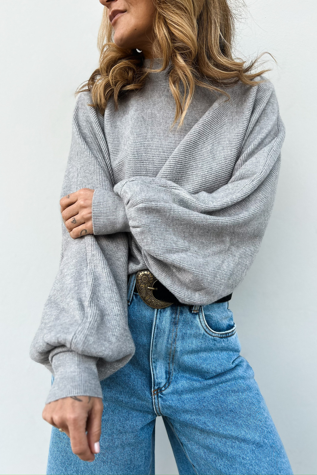 Tricô Cropped Samantha Mescla - Mini Moni Tricô Cropped Samantha Mescla - Mini Moni