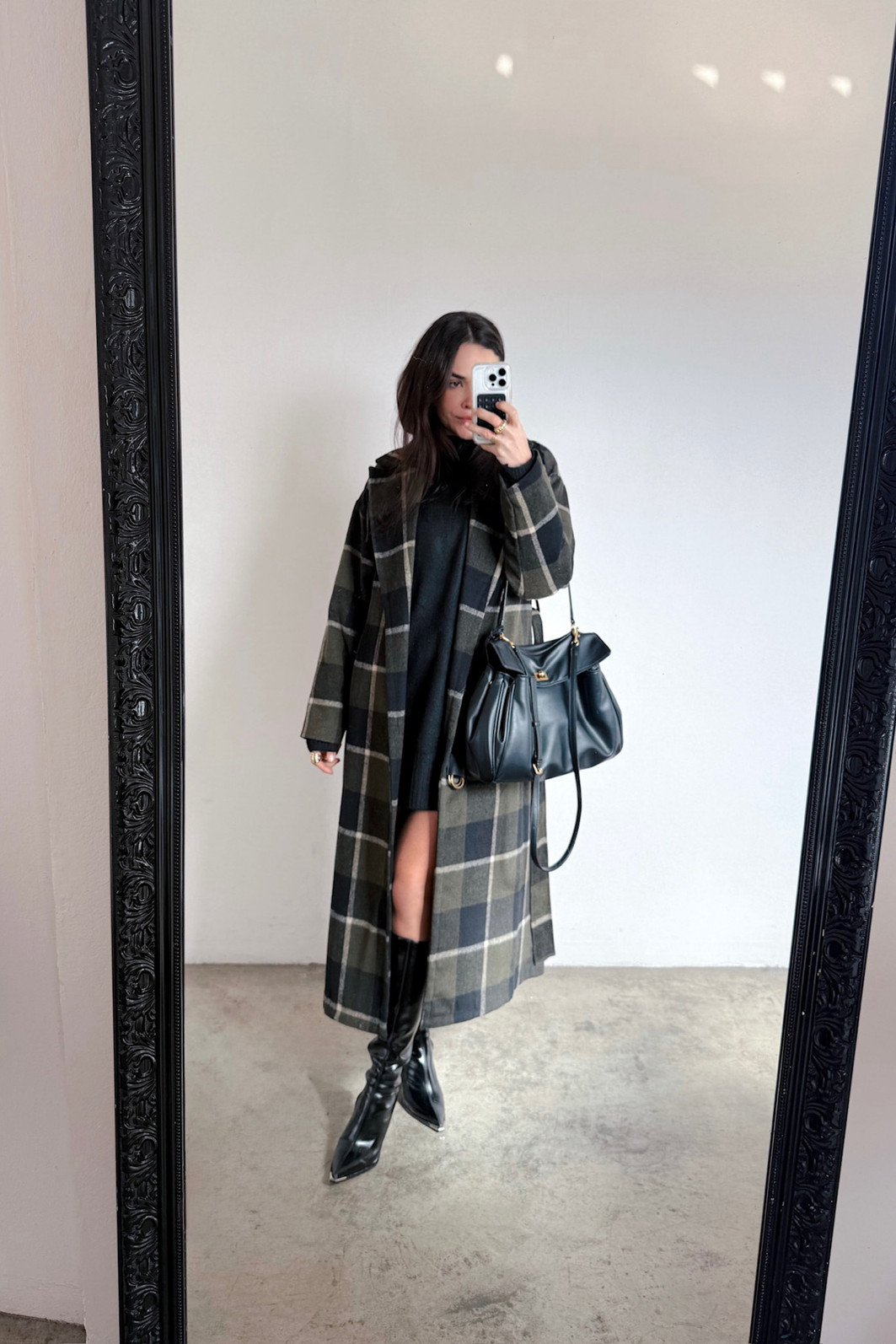 Sobretudo Xadrez de Lã Verde - Mini Moni Sobretudo Xadrez de Lã Verde - Mini Moni