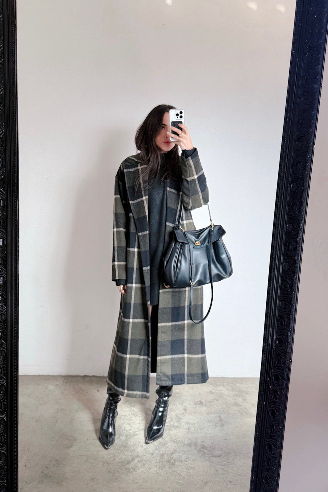 Sobretudo Xadrez de Lã Verde - Mini Moni Sobretudo Xadrez de Lã Verde - Mini Moni