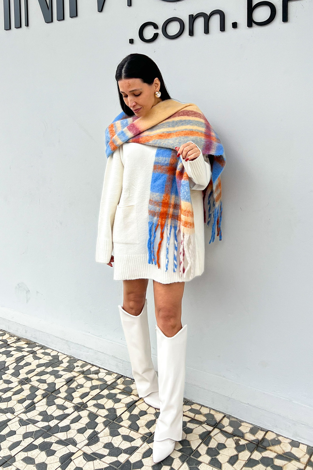 Maxi Blusa Talita Off-White - Mini Moni Maxi Blusa Talita Off-White - Mini Moni