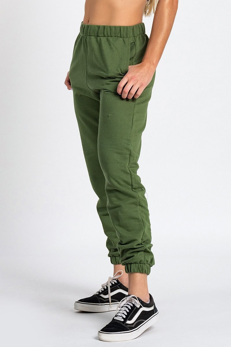 Calça Jogger Color Feminina Verde Militar Calça Jogger Color Feminina Verde Militar