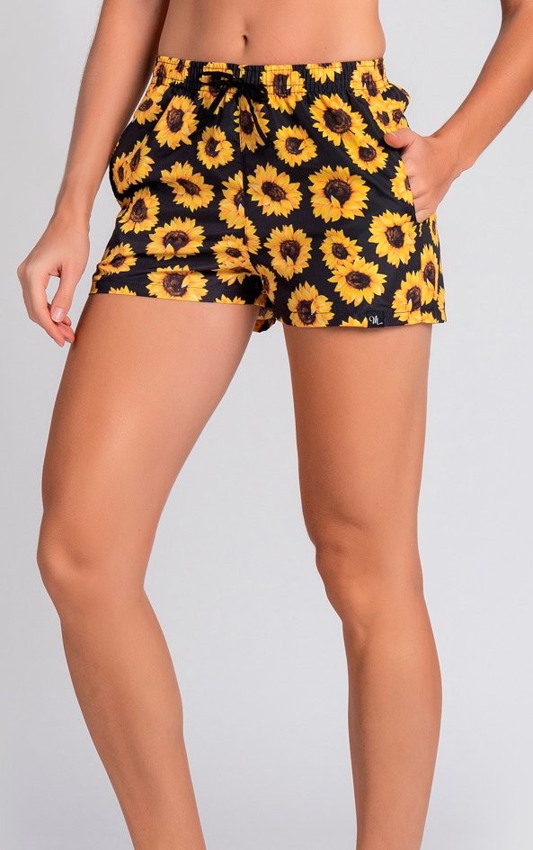 Short Praia Confort Feminino Girassol