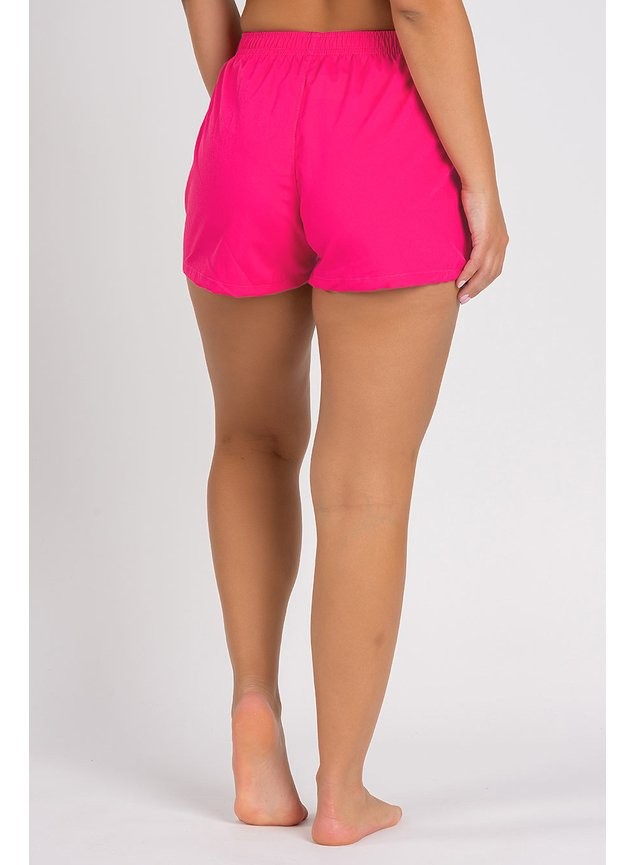 Short Praia Confort Feminino Liso Rosa Neon Short Praia Confort Feminino Liso Rosa Neon