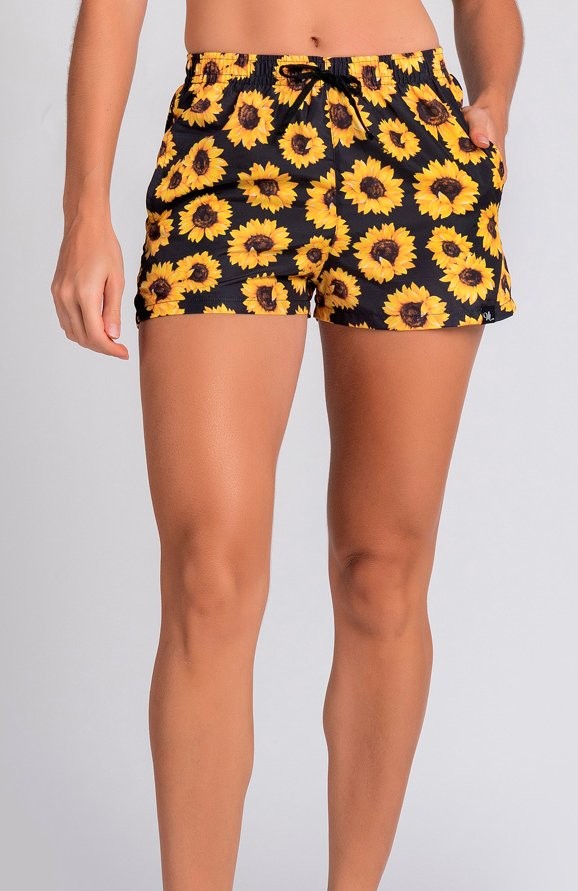 Short Praia Confort Feminino Girassol