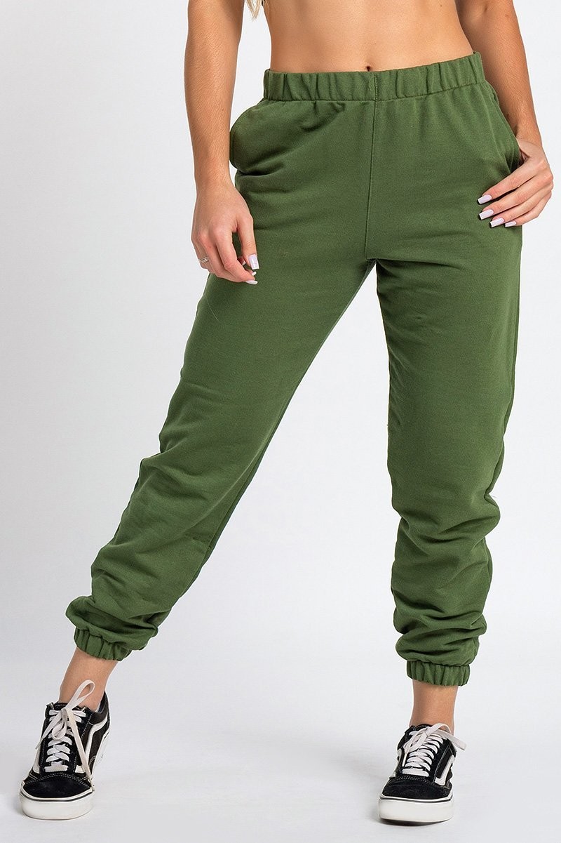 Calça Jogger Color Feminina Verde Militar Calça Jogger Color Feminina Verde Militar