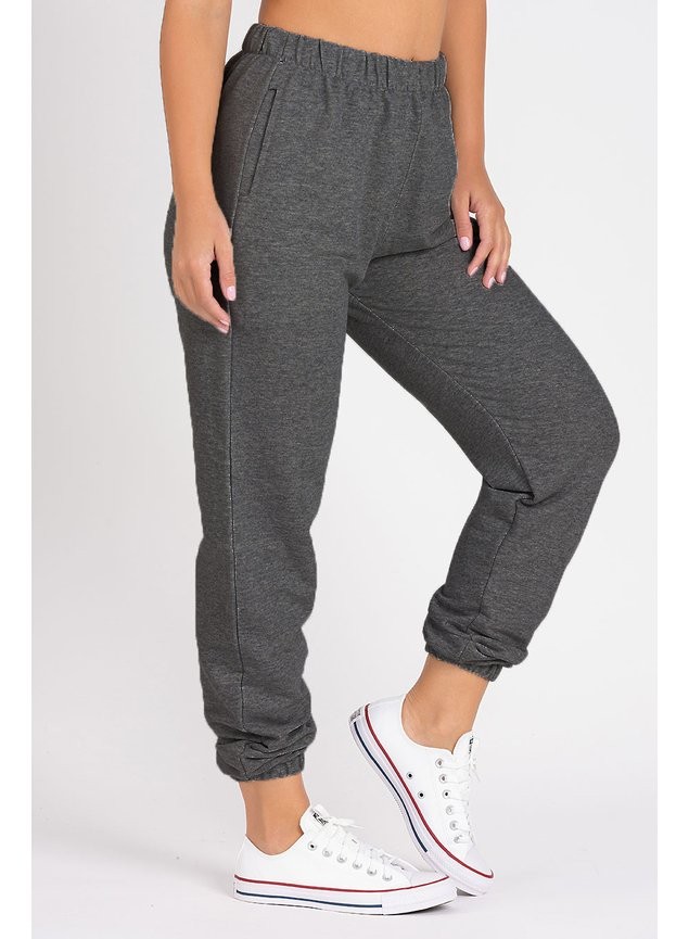 Calça Jogger Color Feminina  Peluciada Mescla Escuro