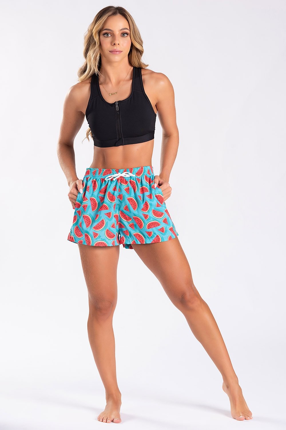 Short Praia Confort Feminino Melancia