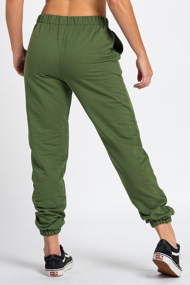 Calça Jogger Color Feminina Verde Militar Calça Jogger Color Feminina Verde Militar
