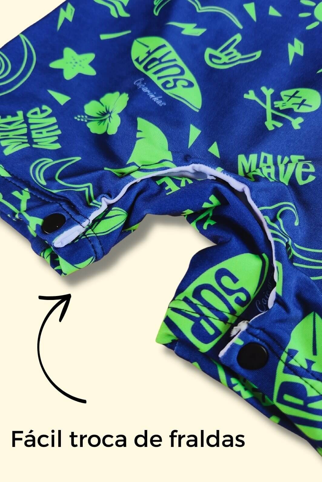 Kit Macacão Uv 50+ Praia e Sol + chapéu dupla face Kit Macacão Uv 50+ Praia e Sol + chapéu dupla face