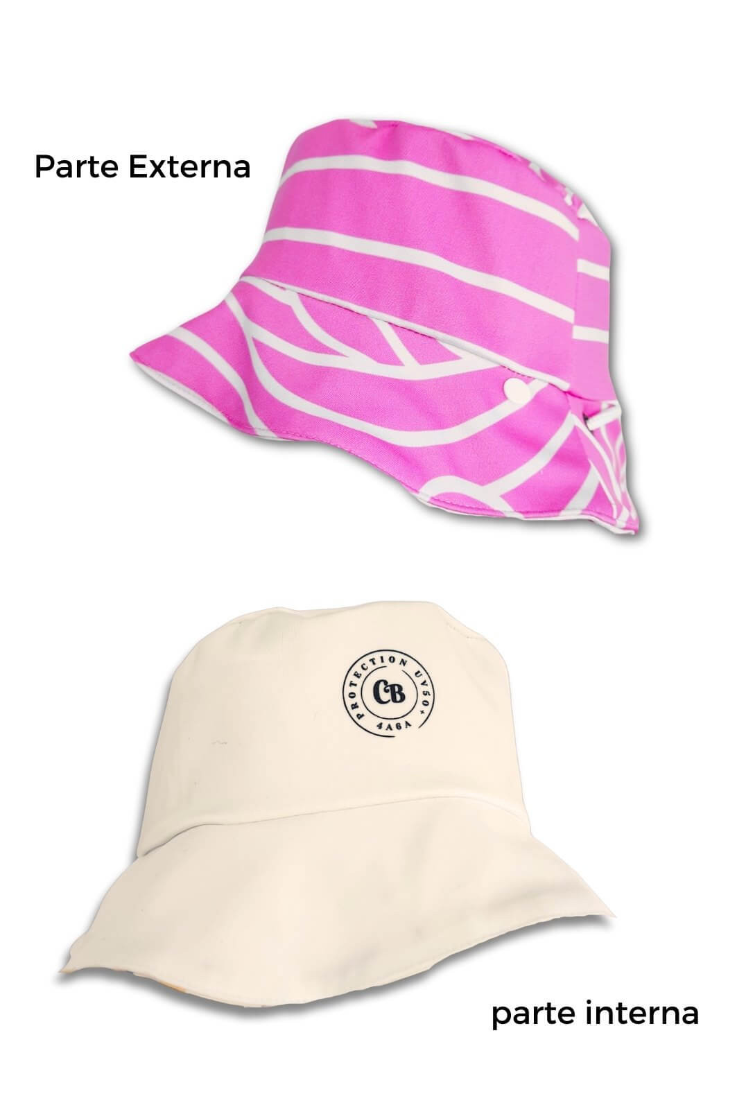 Chapéu infantil Proteção Solar UV 50+ Dupla Face Praia e Piscina Rosa Beach On Chapéu infantil Proteção Solar UV 50+ Dupla Face Praia e Piscina Rosa Beach On