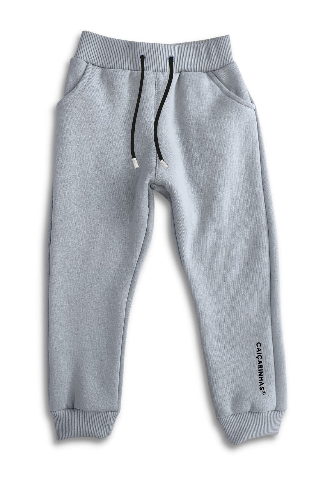 Calça infantil Jogger Cinza Mescla com punho na cintura e tornozelo em tecido Moletom Flanelado Calça infantil Jogger Cinza Mescla com punho na cintura e tornozelo em tecido Moletom Flanelado