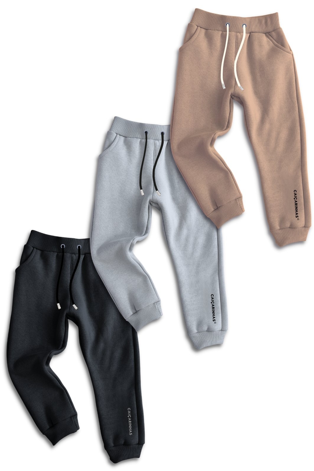 Kit 3 Calças Jogger Confort Caiçarinhas