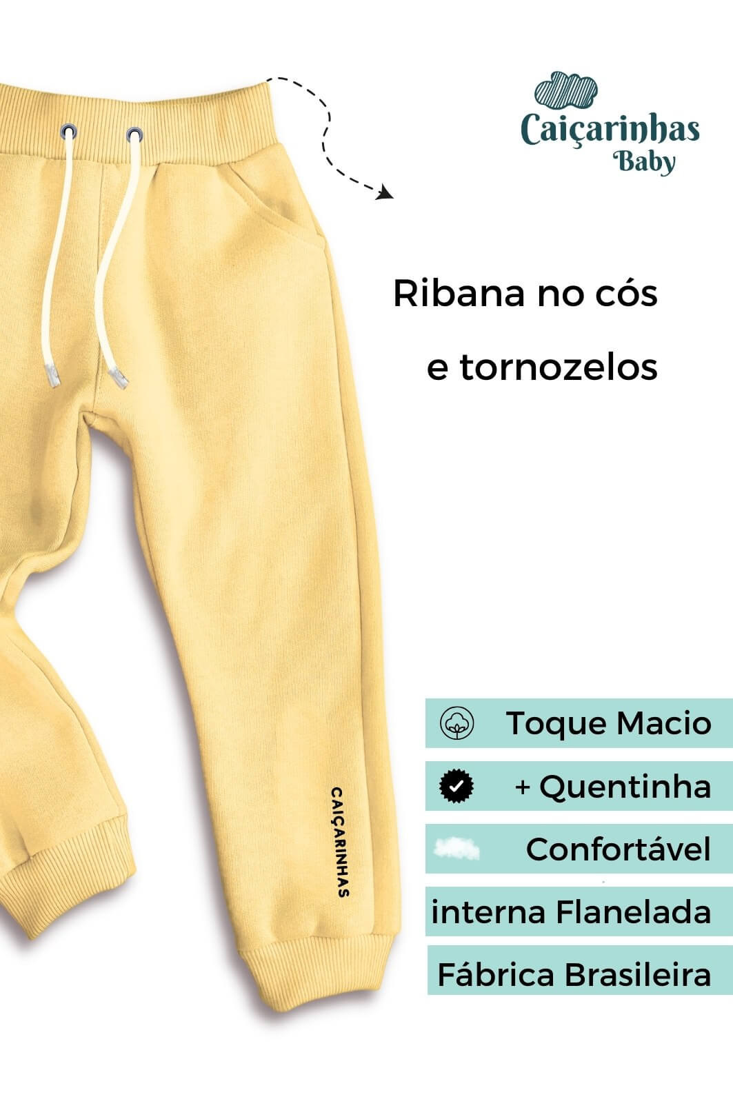 Kit Yellow Moletom Infantil Casaco e Calça Kit Yellow Moletom Infantil Casaco e Calça