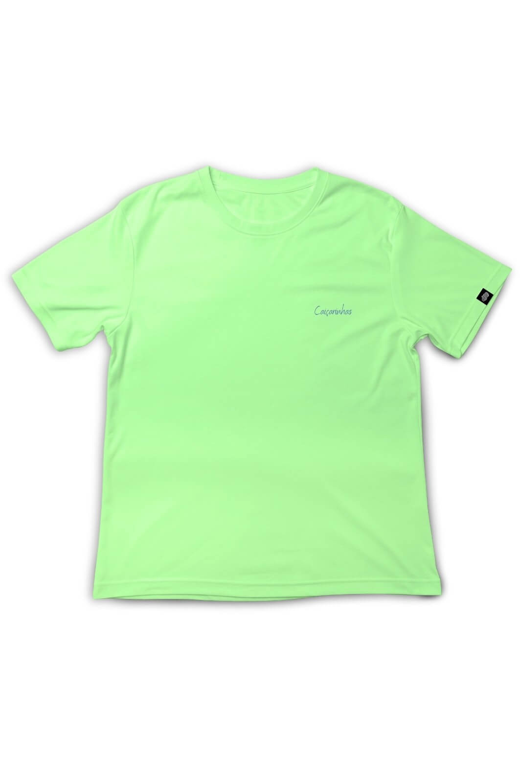 Camiseta Infantil Manga Curta Algodão Macio Verde Claro Minimalista