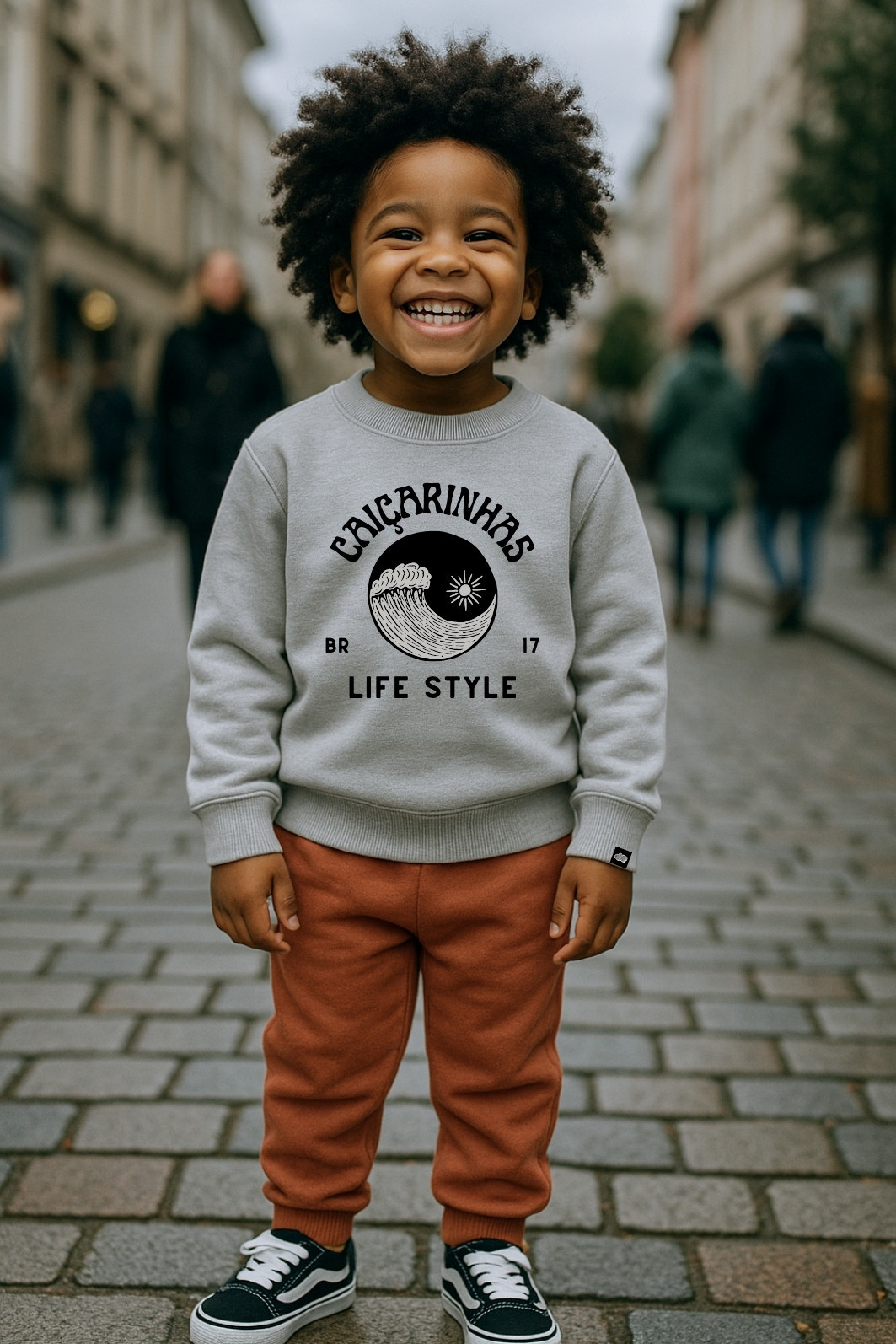 Blusão Infantil Felpado Cinza Caiçarinhas Life Style Blusão Infantil Felpado Cinza Caiçarinhas Life Style