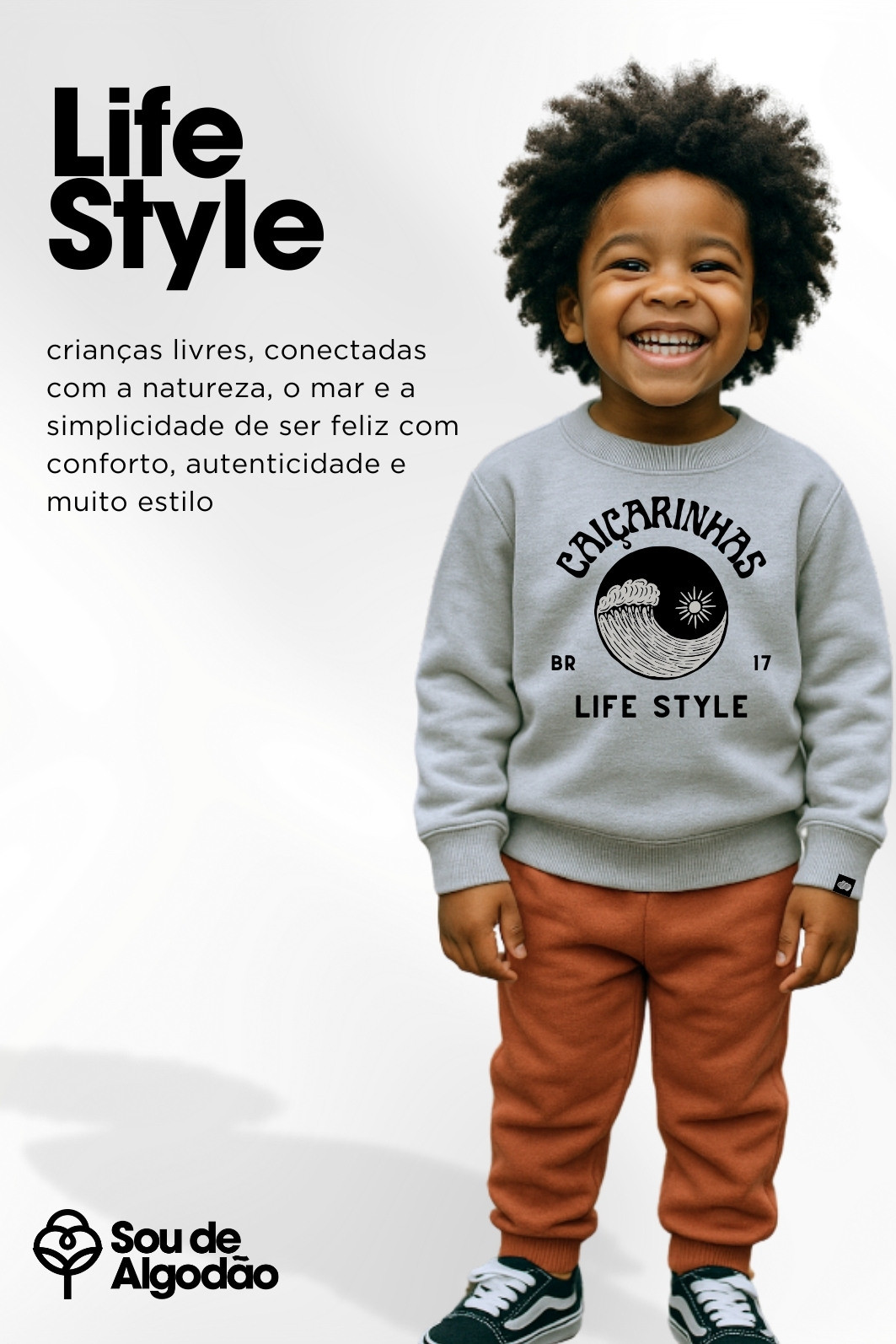 Blusão Infantil Felpado Cinza Caiçarinhas Life Style Blusão Infantil Felpado Cinza Caiçarinhas Life Style