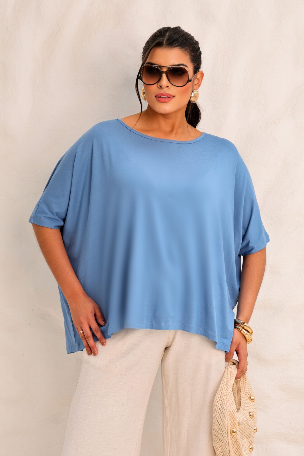 BLUSA MORCEGO - AZUL JEANS
