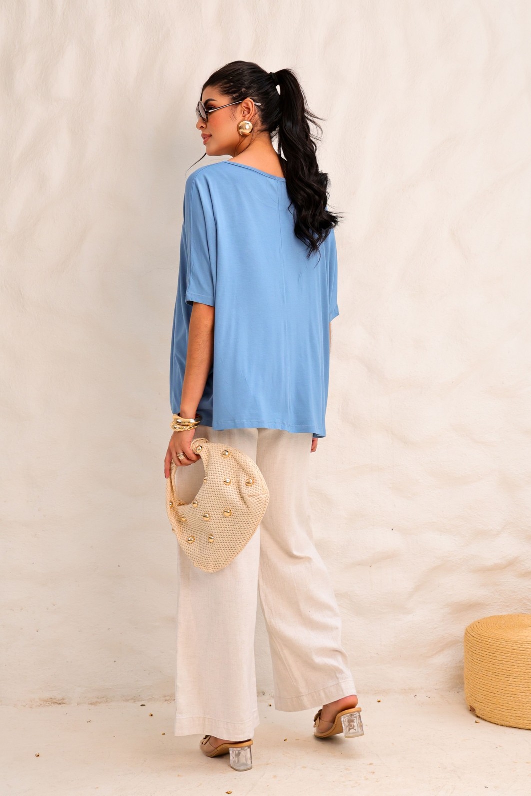 BLUSA MORCEGO - AZUL JEANS