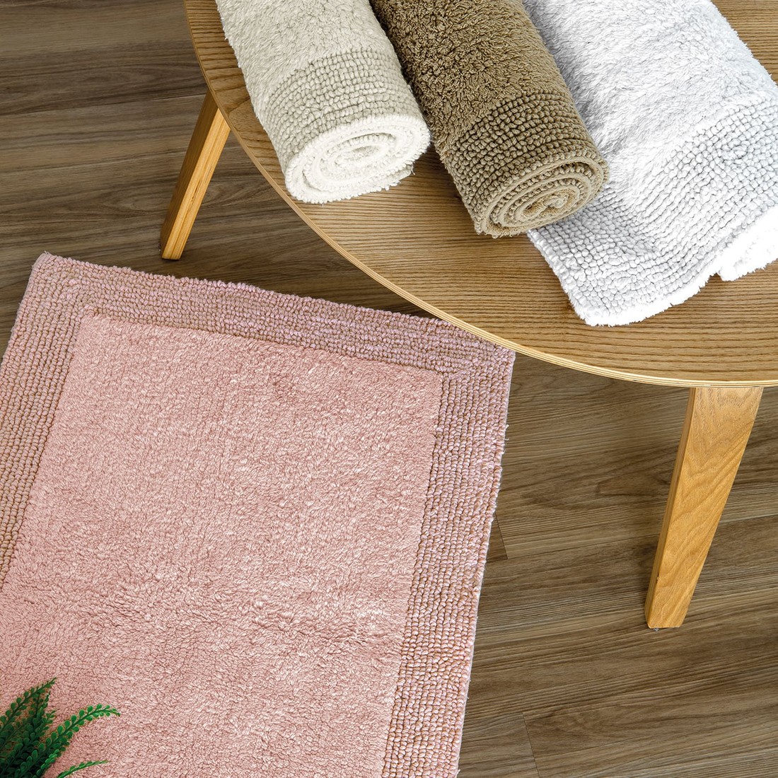 Tapete Dupla Face Indiano de Algodão 50cm x 70cm Rose Tapete Dupla Face Indiano de Algodão 50cm x 70cm Rose