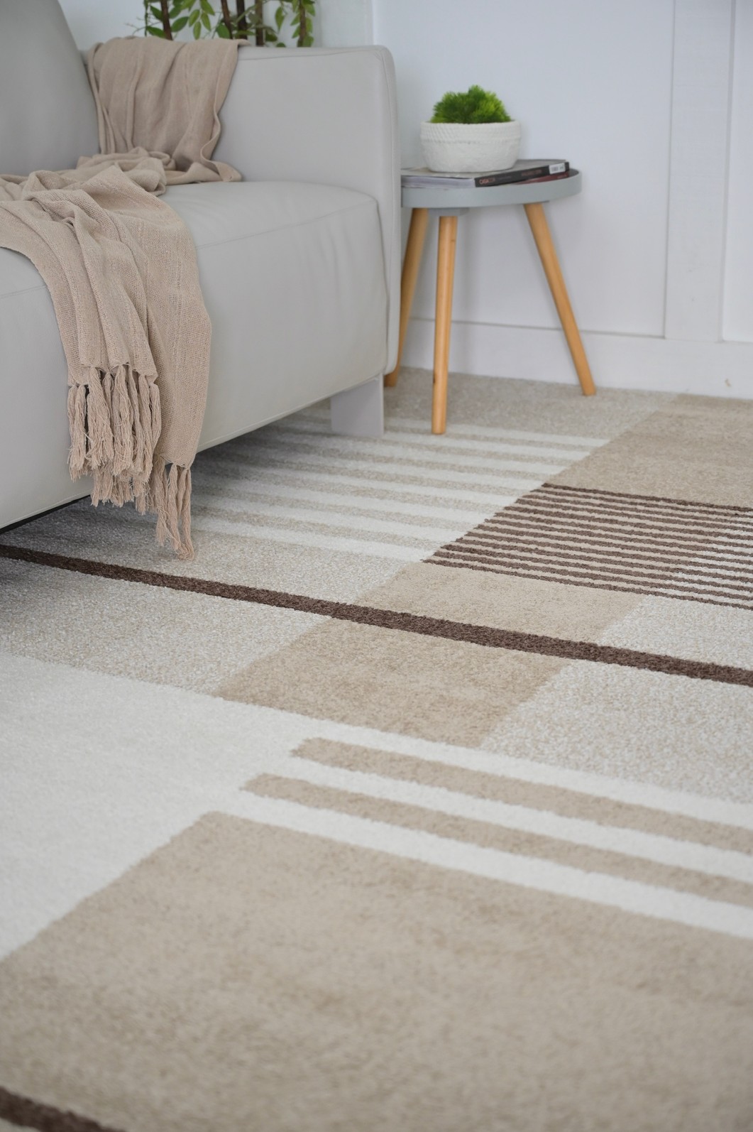 Tapete para Sala Essenciais Geo Bege 250x350 Tapete para Sala Essenciais Geo Bege 250x350