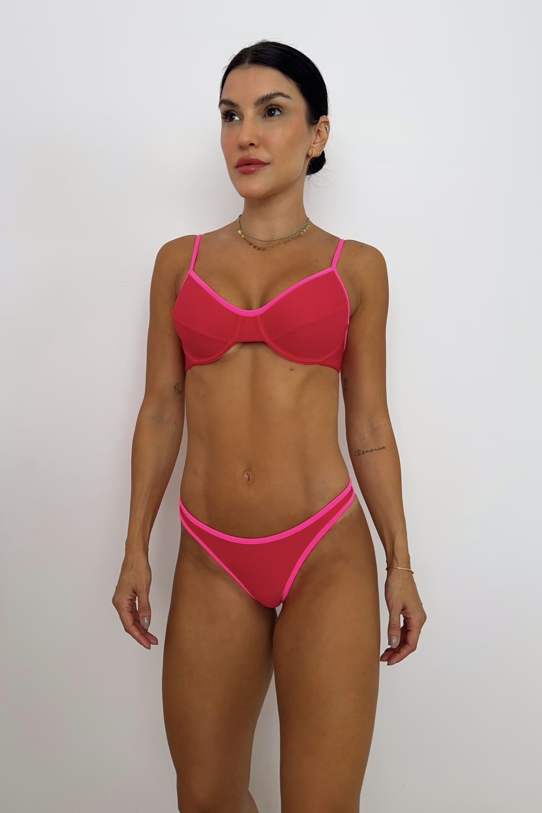 CONJUNTO: TOP GABI E CALCINHA DUDA RED+PINK CONJUNTO: TOP GABI E CALCINHA DUDA RED+PINK