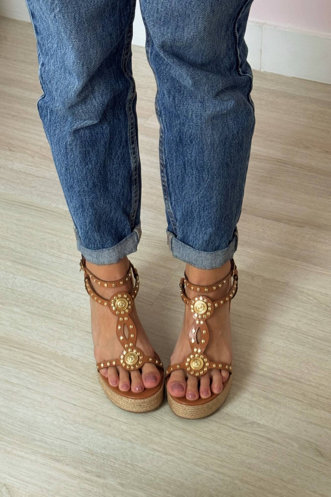 Sandália Eliane Camel Sandália Eliane Camel