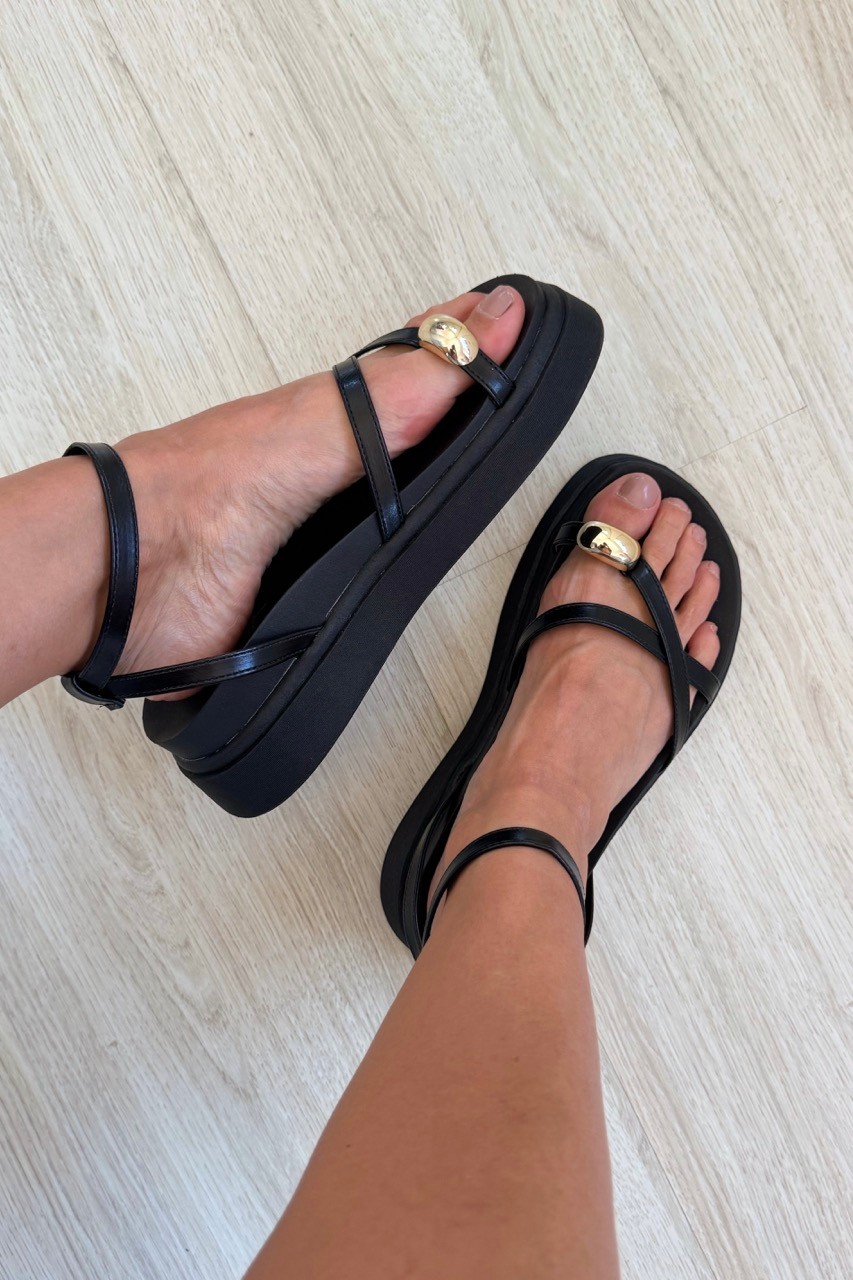 Sandália Vanessa Preto Papete Plataforma Sandália Vanessa Preto Papete Plataforma