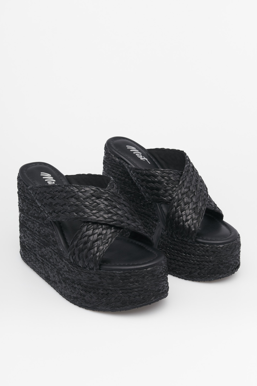 Tamanco Lupita Preto Plataforma Anabela Tamanco Lupita Preto Plataforma Anabela